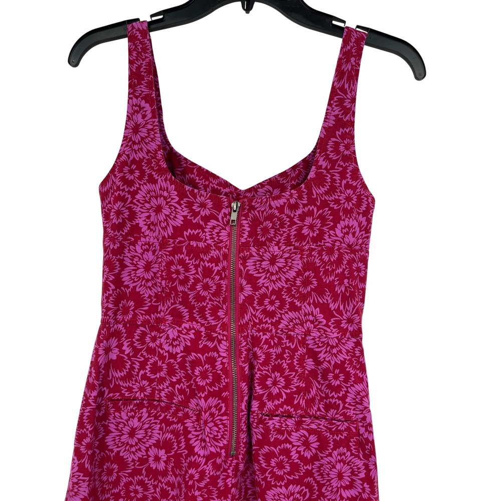 Maeve Anthropologie The Colette Jumpsuit Pink Red Floral Wide Leg Womens Size 2 - Picture 5 of 14